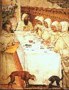 Giovanni Sodoma St.Benedict his Monks Eating in the Refectory Sweden oil painting reproduction